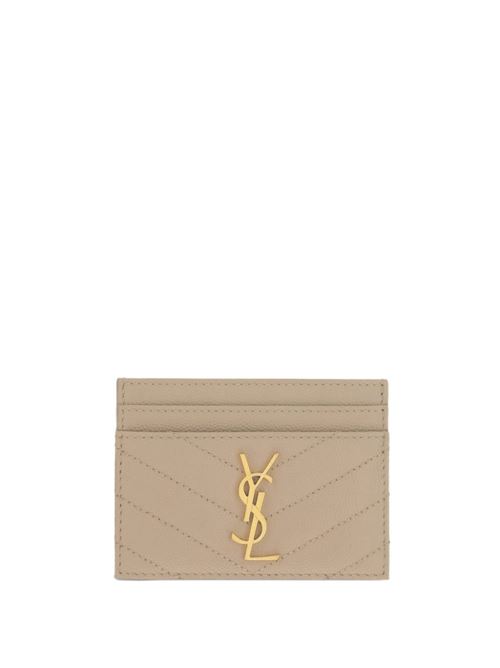 Cassandre matelassé card holder in grain de poudre embossed leather  SAINT LAURENT | 423291BOW012721